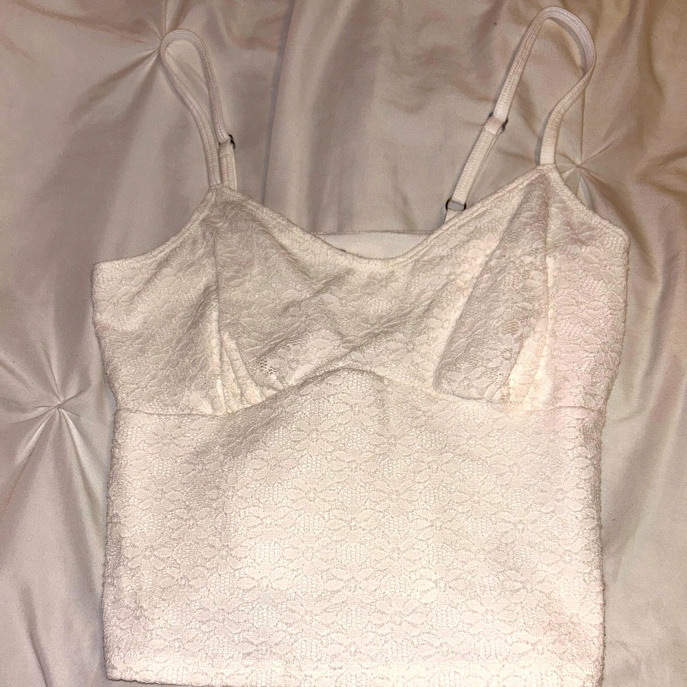 Hollister Lace Trim Crop Tank